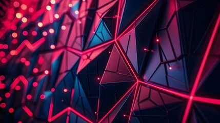 futuristic black background with red light technology