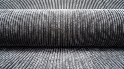 Canvas Print - Texture of gray corduroy fabric as a backdrop