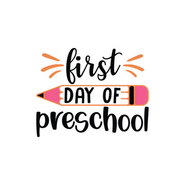 first day of preschool, back to school t shirt, back to school typography t shirt design vector prin