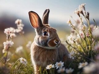 rabbit in a meadow