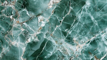 Wall Mural - Close up Green Marble Texture with Delicate White Veins Ideal for Ceramic Wall Tile Flooring and Kitchen Design