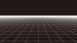 © March - 奥行きのある床のワイヤーフレーム　仮想空間背景　ベクター素材