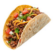 © Sim - beef taco side view full length on transparency background PNG