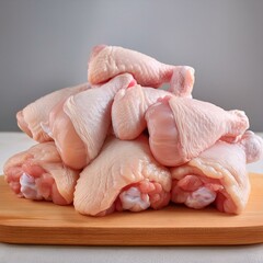 fresh chicken meat on white background