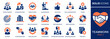 © lovemask - Teamwork icon set. Collection of goal setting, team target, leadership, collaboration and more. Vector illustration. Easily changes to any color.