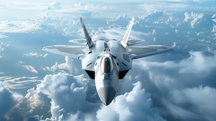 A fighter jet shoots a missile into the sky. with the speed of the sound concept outside the air
