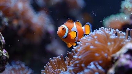 Wall Mural - Clownfish in a Coral Reef