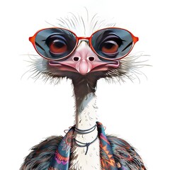 Wall Mural - Ostrich eclectic fashion