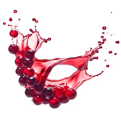 Wall Mural - red wine splash isolated on white