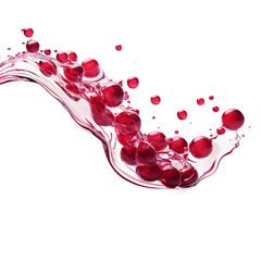 Wall Mural - a smooth drop splash of purple thick fruit juice with less droplets on an isolated white background