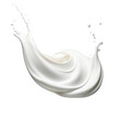 © Oguzhan - white smooth dairy milk wave on an isolated white background