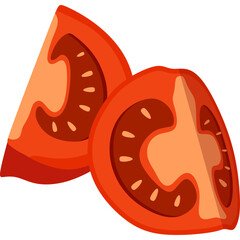 Sticker - Tomato Slice Illustration