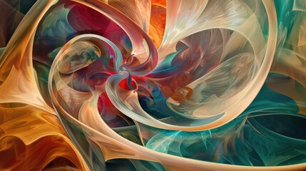 Wall Mural - Biomedical Symphony: Abstract Composition Reflecting the Complexity and Beauty of Health Sciences
