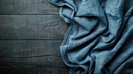 Texture of denim fabric with copy space for advertising or vintage background