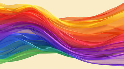 Wall Mural - A rainbow is shown in a very colorful and vibrant way