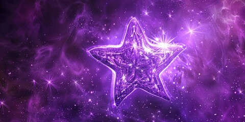 Image purple stars background. Fantasy, festive background, simple high-definition wallpaper, background, generated by AI.
