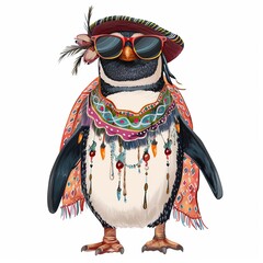 Wall Mural - Penguin Boho-Chic fashion