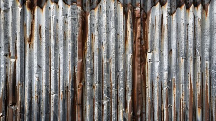 Poster - Aged galvanized sheet backdrop Weathered metal pattern