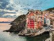 © Cavan Images - Colorful villiage of Riomaggiore in Cinque Terre, Italy at sunset.