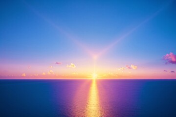 Wall Mural - from fiery sunrise to calming sunset, the sky paints the ocean with vibrant colors