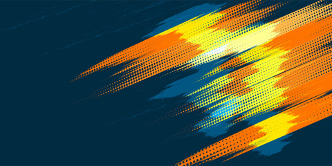 Speed dynamic background with rectangular shapes in motion forming texture, sport background, red and blu lined in dark space