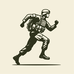 Wall Mural - Soldier vector illustration.