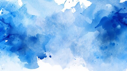 Watercolor blue brush background illustration generated by ai