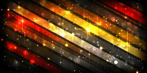 Sticker - A colorful, starry background with a black stripe