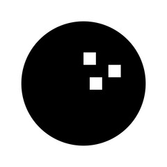 Sticker - bowling ball black glyph icon