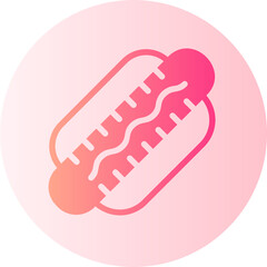 Canvas Print - hotdog gradient icon