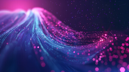 Abstract background of fiber technology lights