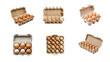 © Sim - Collection  egg carton top view full length on transparency background PNG