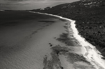 Canvas Print - Beach Sakarun aerial view in Zadar, Croatia