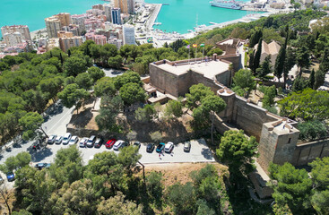 Wall Mural - Aerial view of Malaga, Andalusia. Southern Spain