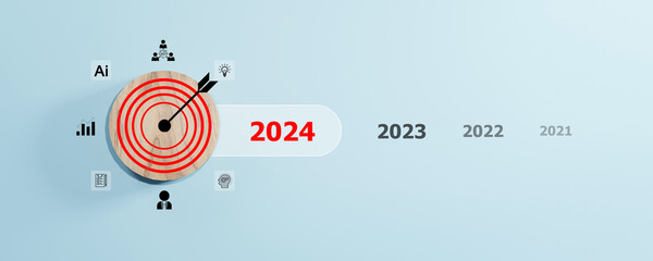Wall Mural - action plan, goal and target, success and business target concept, countdown to 2025. loading year f