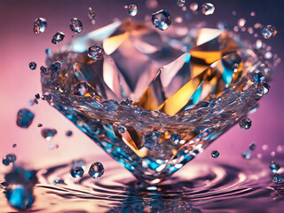 Poster - Diamant im Wasser