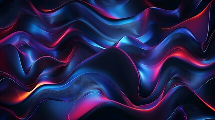 Wall Mural - Abstract Digital Waveforms: A Symphony of Color and Motion