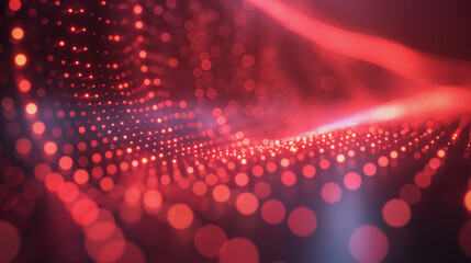 Wall Mural - a blurry red and black image with a lot of dots