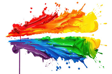 Wall Mural - rainbow colored paint powder splash isolated