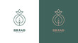 © mupppid - Floral and nature ornament logo symbol template. Minimalist, luxury, royal and elegant logo vector