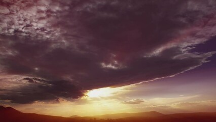 Wall Mural - sunset sun ray time lapse