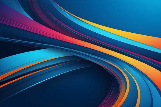 abstract colorful lines arch background