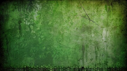 Wall Mural - Vintage Green Texture with Black Drips