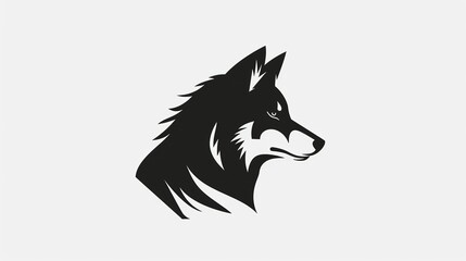  A minmal wolf vector on the white background UHD wallpaper