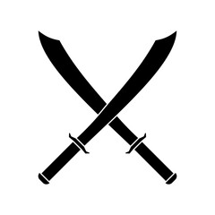 Wall Mural - Sword icon vector. saber illustration sign. weapon symbol. steel logo.