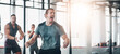 © peopleimages.com - Exercise, man and scream to celebrate achievement in workout class, fitness and training goals. Sports, people and motivation for power challenge, winner or performance success at health club or gym