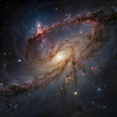 Wall Mural - Starry Night in the Milky Way Galaxy,Space,generative God creatio