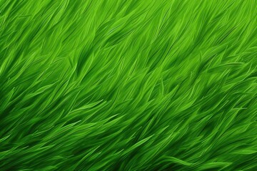 Sticker - A field of vibrant green grass, close-up view.