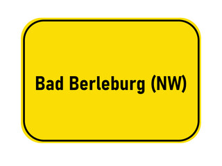 Poster - range town entrance sign Germany Bad Berleburg NW 