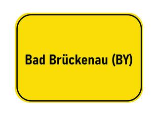 Sticker - range town entrance sign Germany Bad Brückenau BY